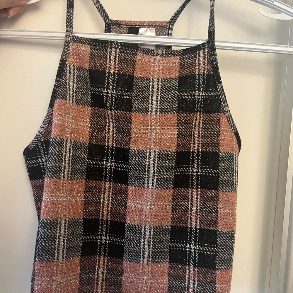 Plaid Sleeveless Top